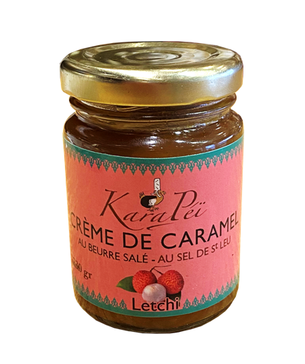 Crème de Caramel au sel de St-Leu et au Letchi 110g - KaraPéï
