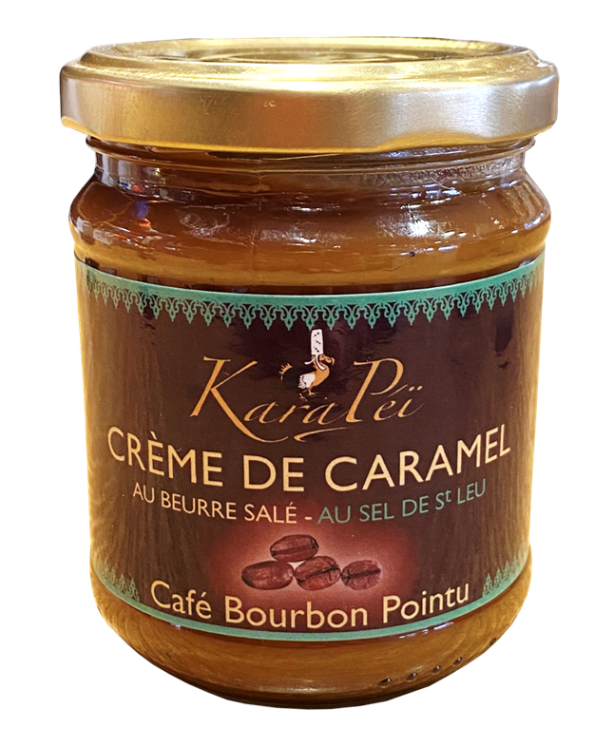 Crème de Caramel au sel de St-Leu et au café Bourbon Pointu 110g - KaraPéï