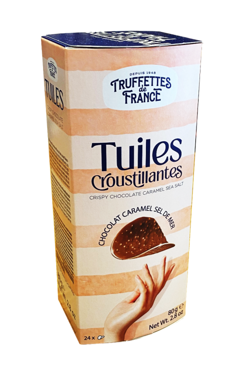 Tuiles chocolat caramel croustillant 80g - Truffettes de France