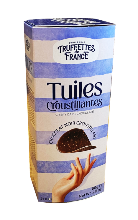 Tuiles chocolat noir croustillant 80g - Truffettes de France